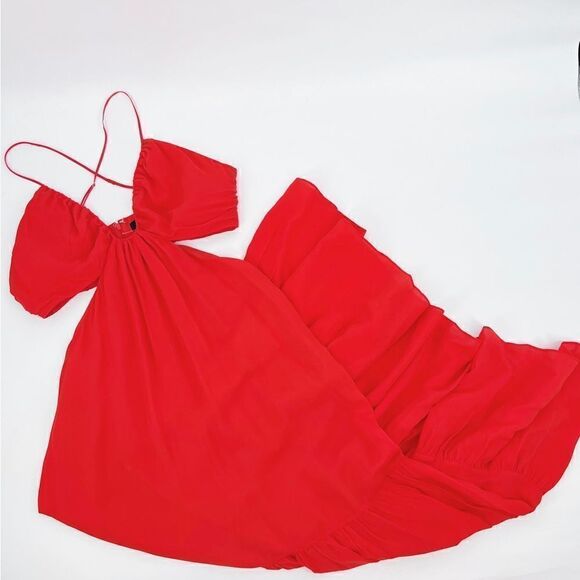 NWOT Nicole Miller Collection Cut Out Maxi Dress L - Picture 3 of 12